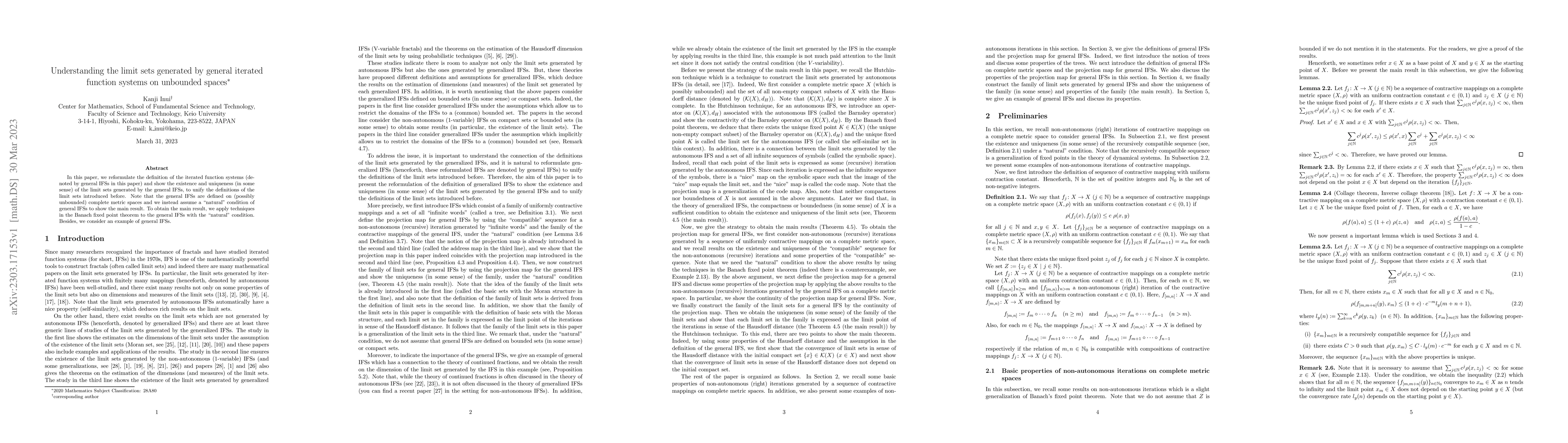 Thumbnail for Understanding the limit sets generated by general iterated function
  systems on unbounded spaces