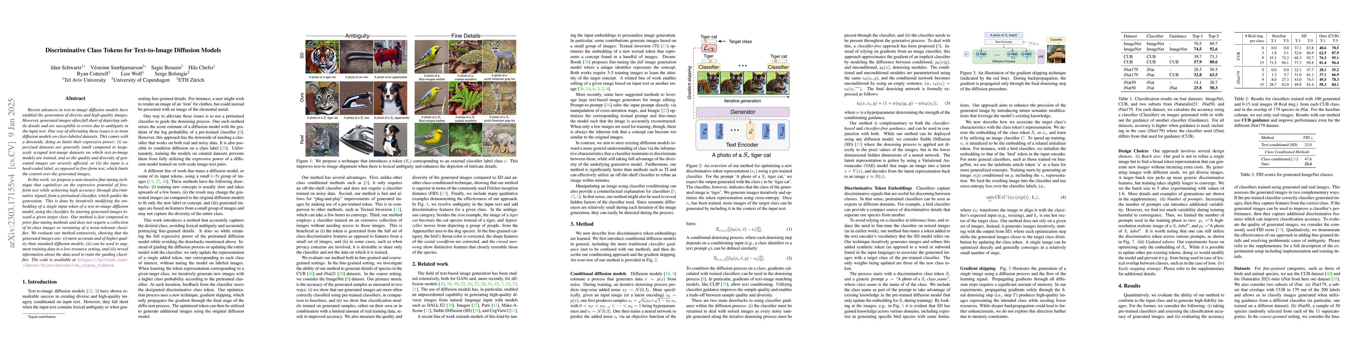 Thumbnail for Discriminative Class Tokens for Text-to-Image Diffusion Models