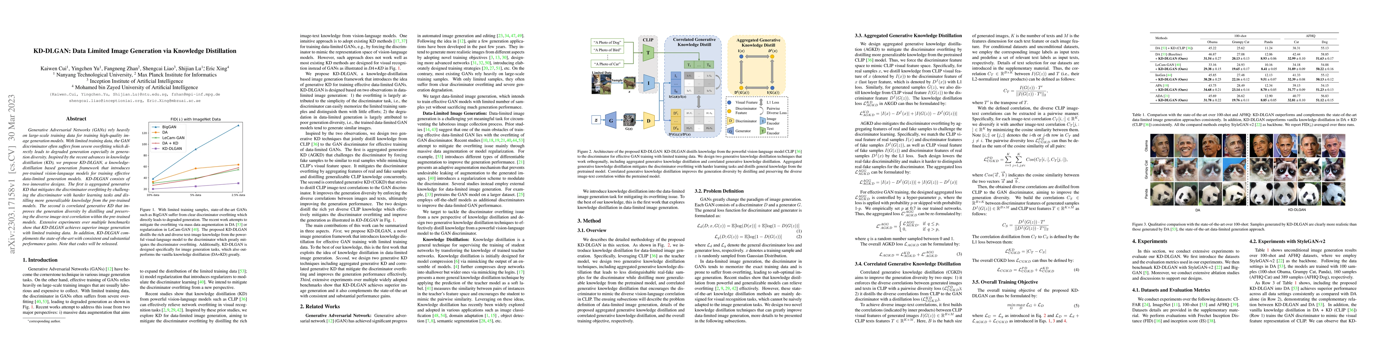 Thumbnail for KD-DLGAN: Data Limited Image Generation via Knowledge Distillation