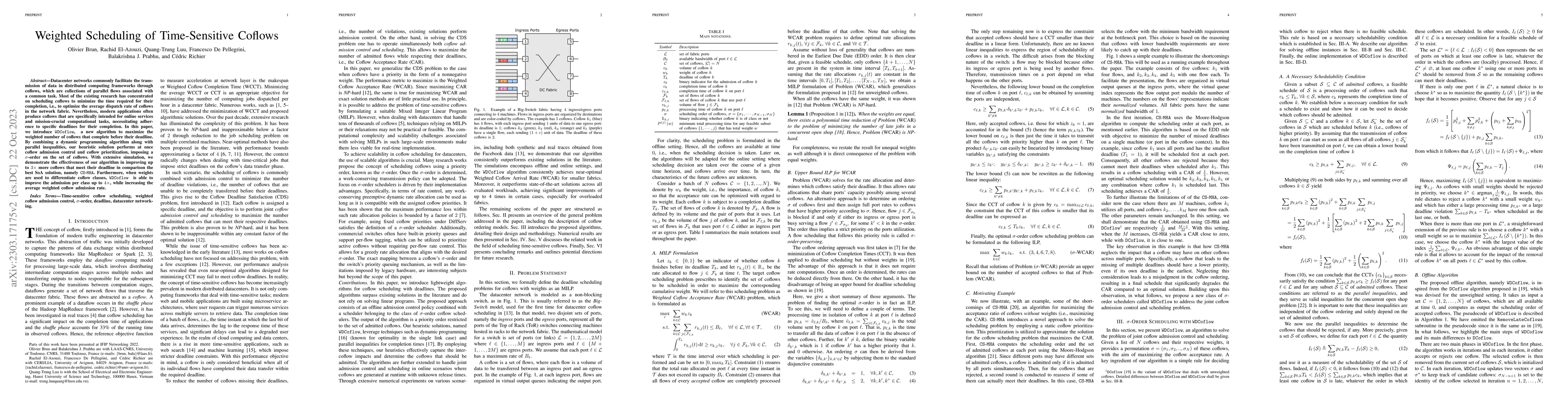 Thumbnail for Weighted Scheduling of Time-Sensitive Coflows