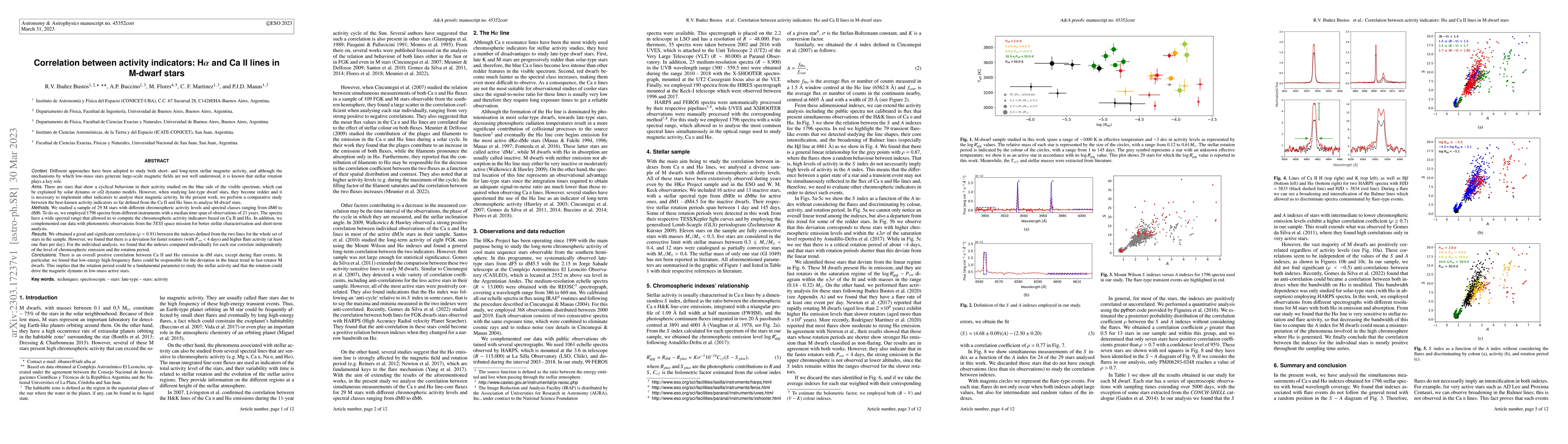 Thumbnail for Correlation between activity indicators: H$\alpha$ and Ca II lines in
  M-dwarf stars
