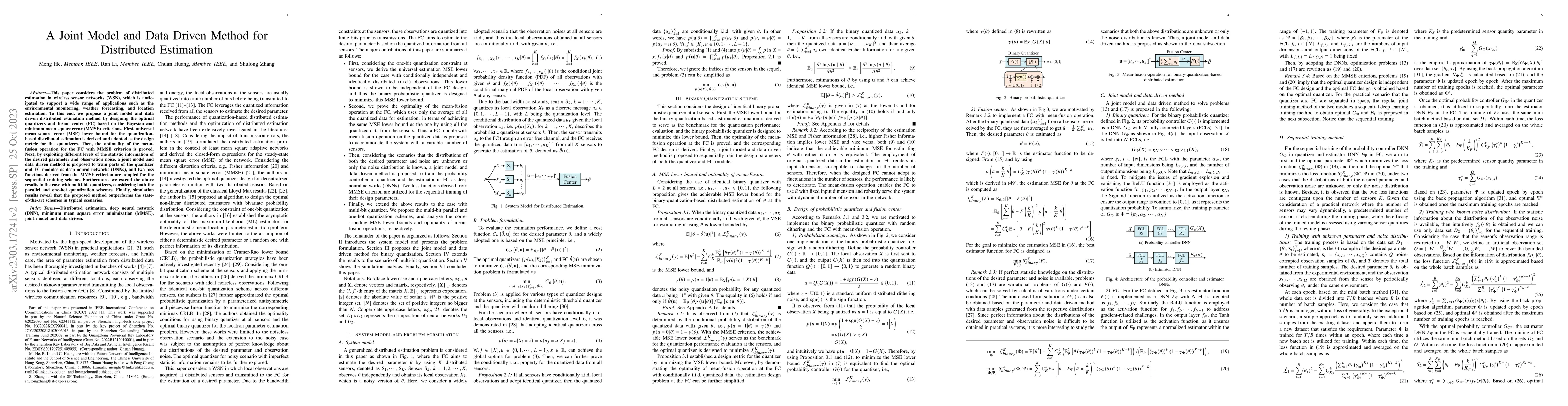 Thumbnail for A Joint Model and Data Driven Method for Distributed Estimation