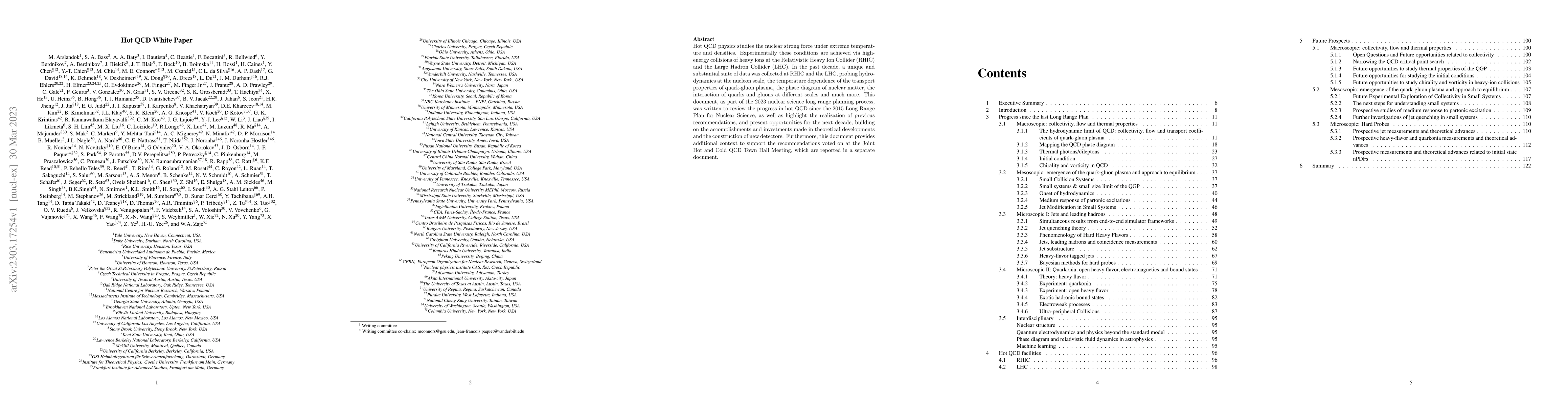 Thumbnail for Hot QCD White Paper