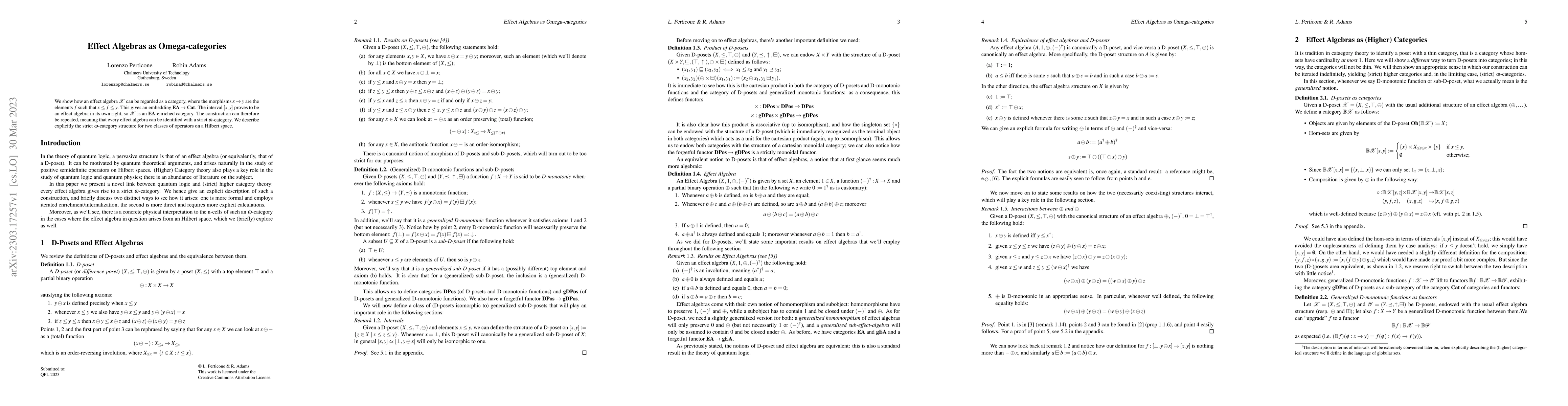 Thumbnail for Effect Algebras as Omega-categories
