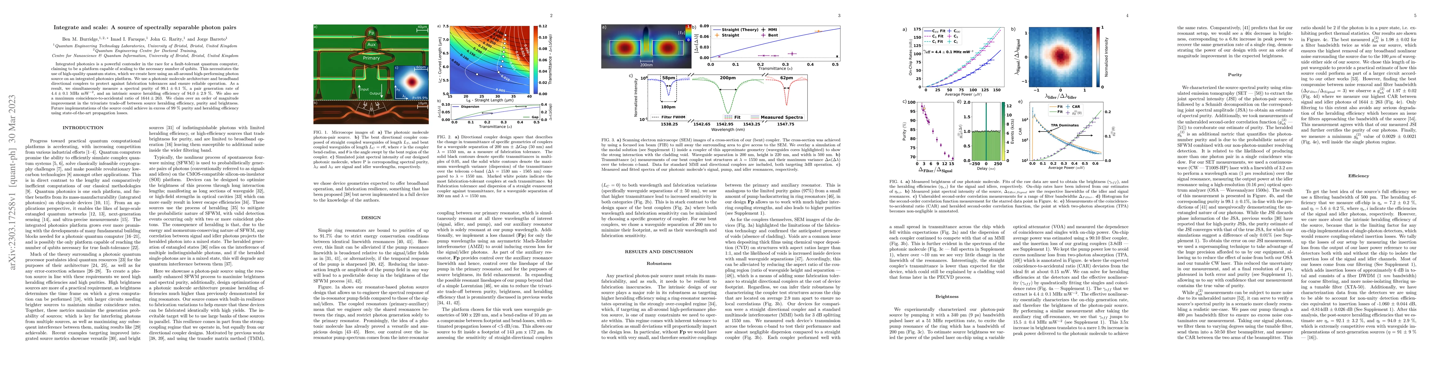 Thumbnail for Integrate and scale: A source of spectrally separable photon pairs