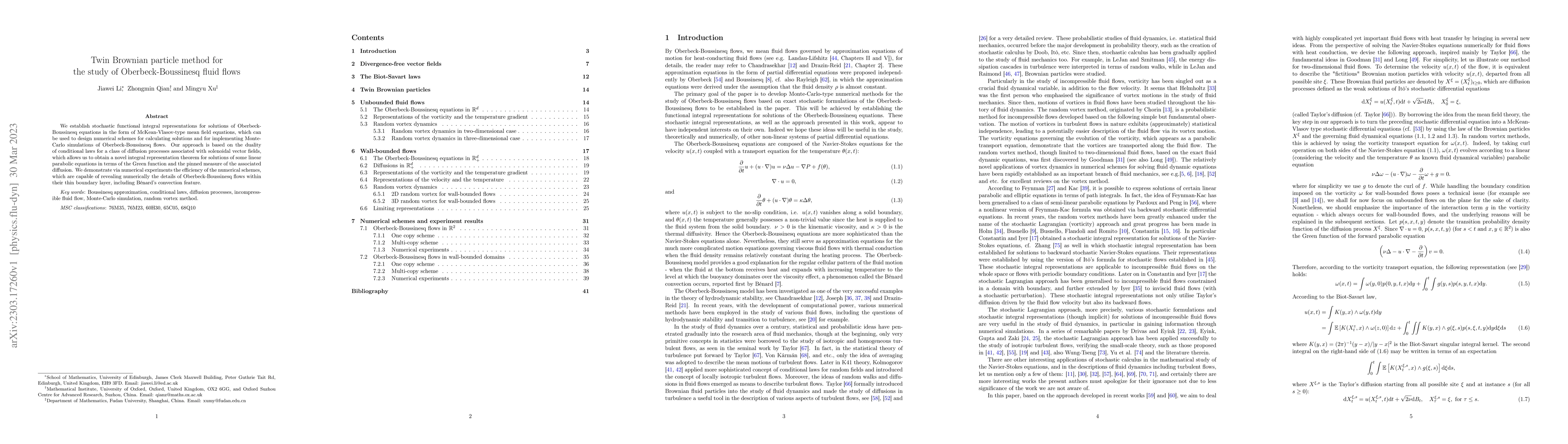Thumbnail for Twin Brownian particle method for the study of Oberbeck-Boussinesq fluid
  flows
