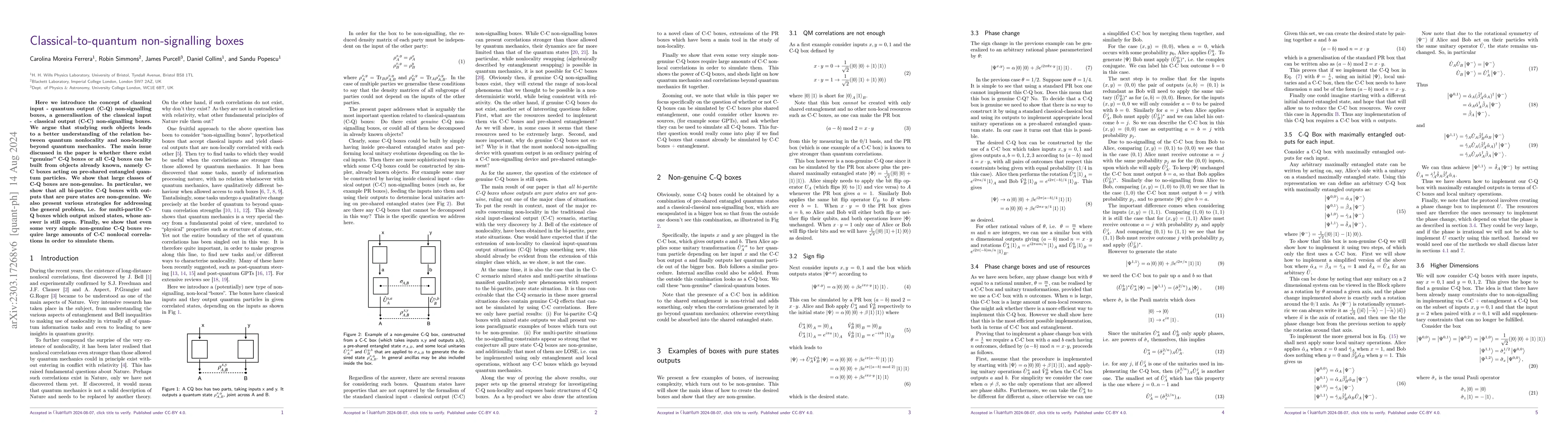 Thumbnail for Classical-to-quantum non-signalling boxes