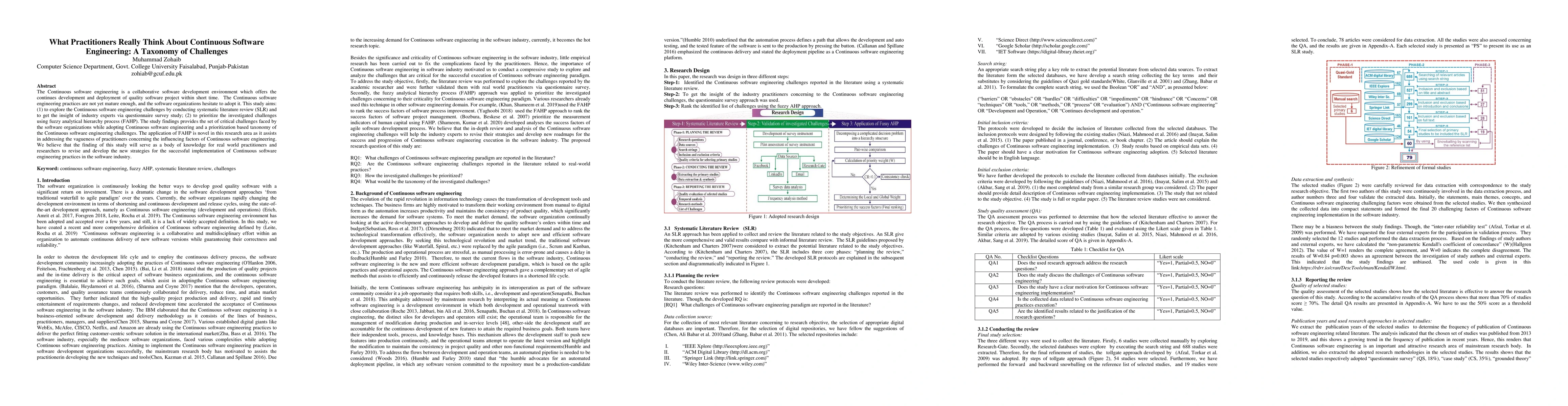 Thumbnail for What Practitioners Really Think About Continuous Software Engineering: A
  Taxonomy of Challenges