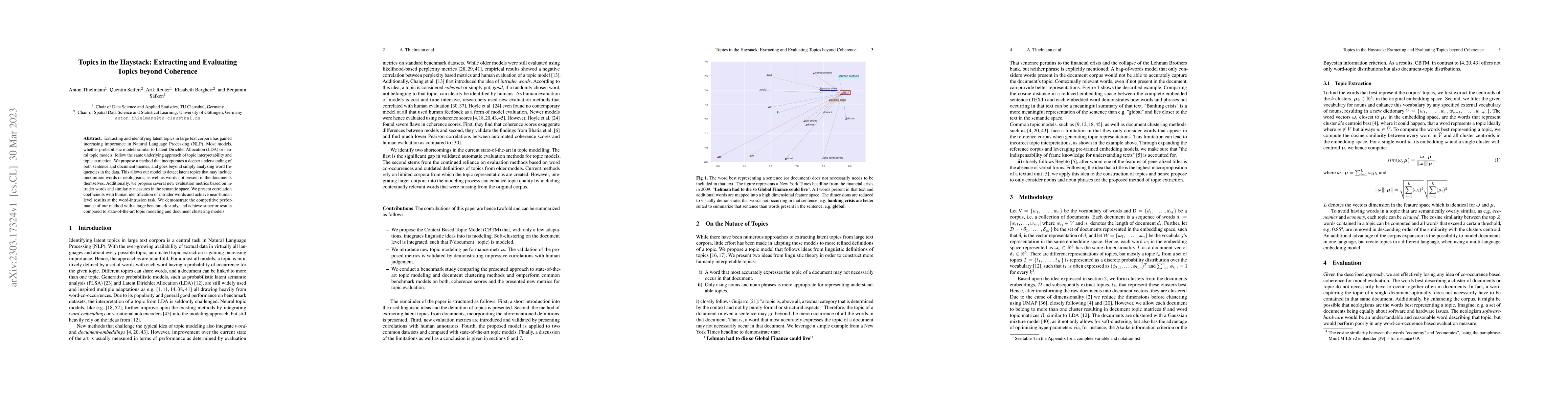 Thumbnail for Topics in the Haystack: Extracting and Evaluating Topics beyond
  Coherence