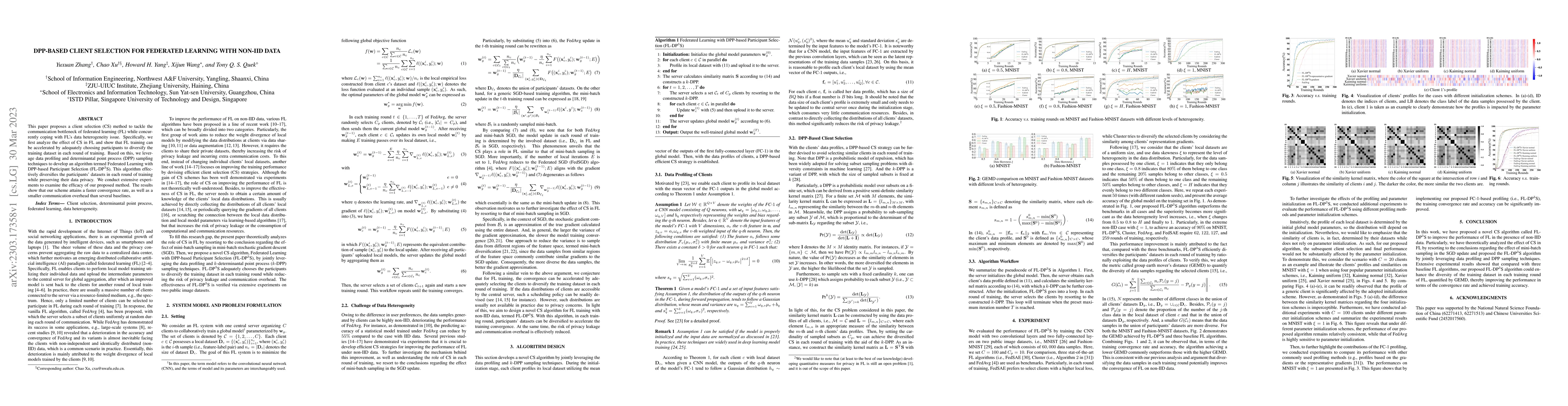 Thumbnail for DPP-based Client Selection for Federated Learning with Non-IID Data