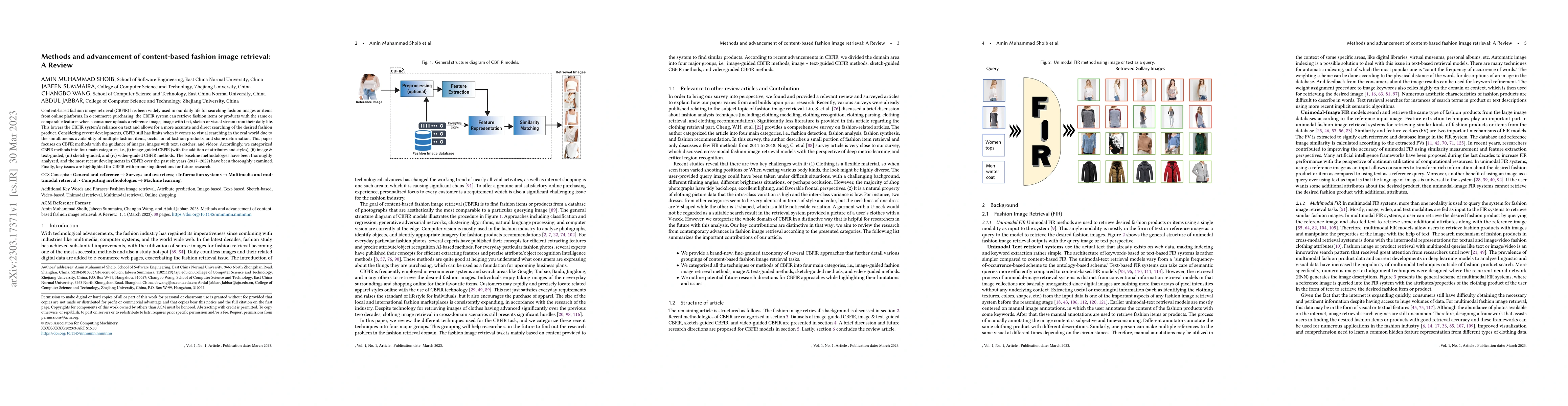 Thumbnail for Methods and advancement of content-based fashion image retrieval: A
  Review