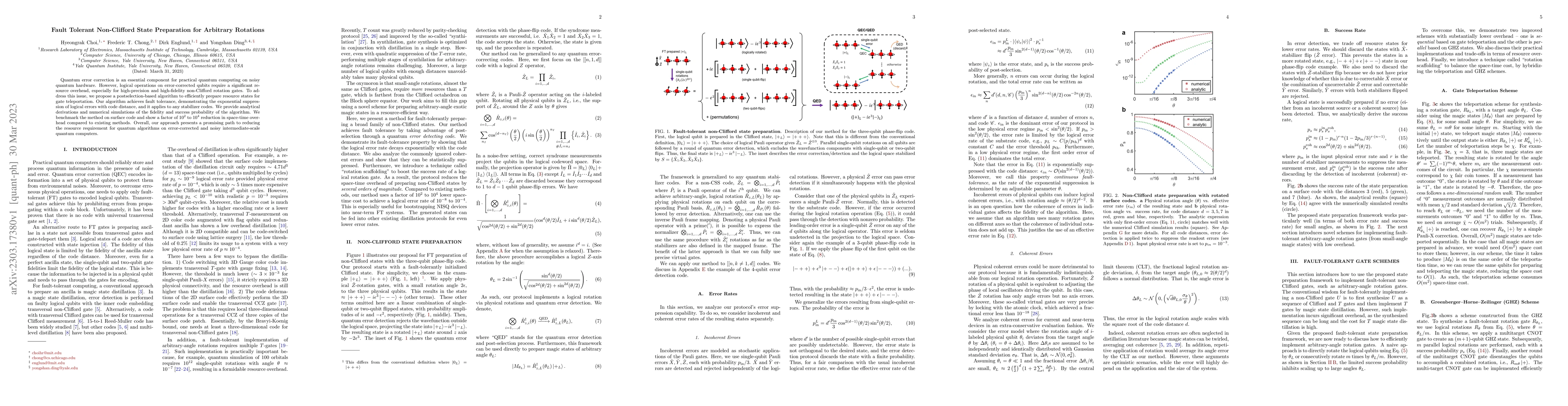 Thumbnail for Fault Tolerant Non-Clifford State Preparation for Arbitrary Rotations