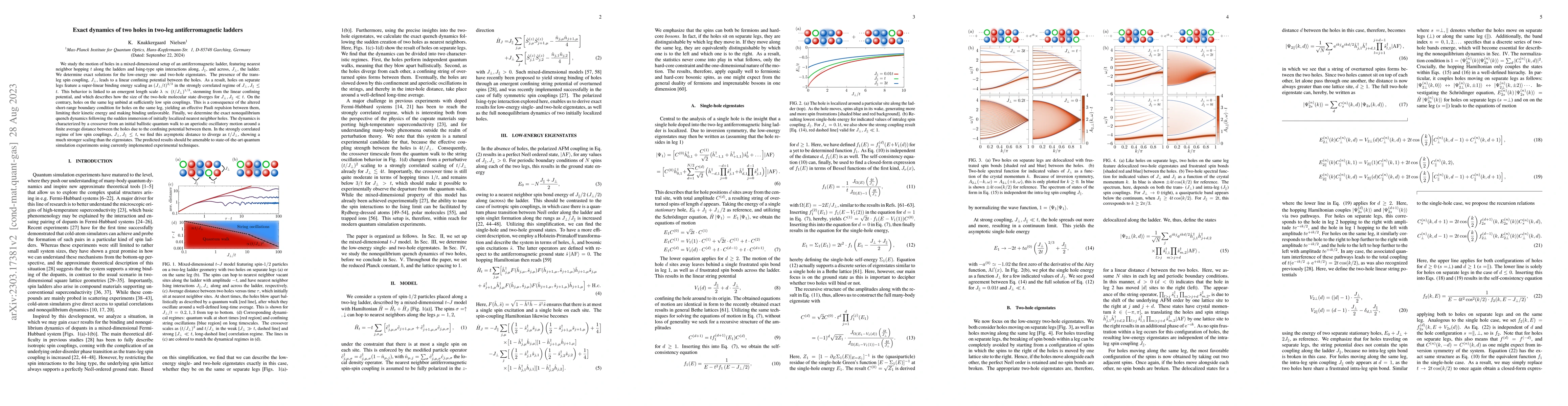 Thumbnail for Exact dynamics of two holes in two-leg antiferromagnetic ladders