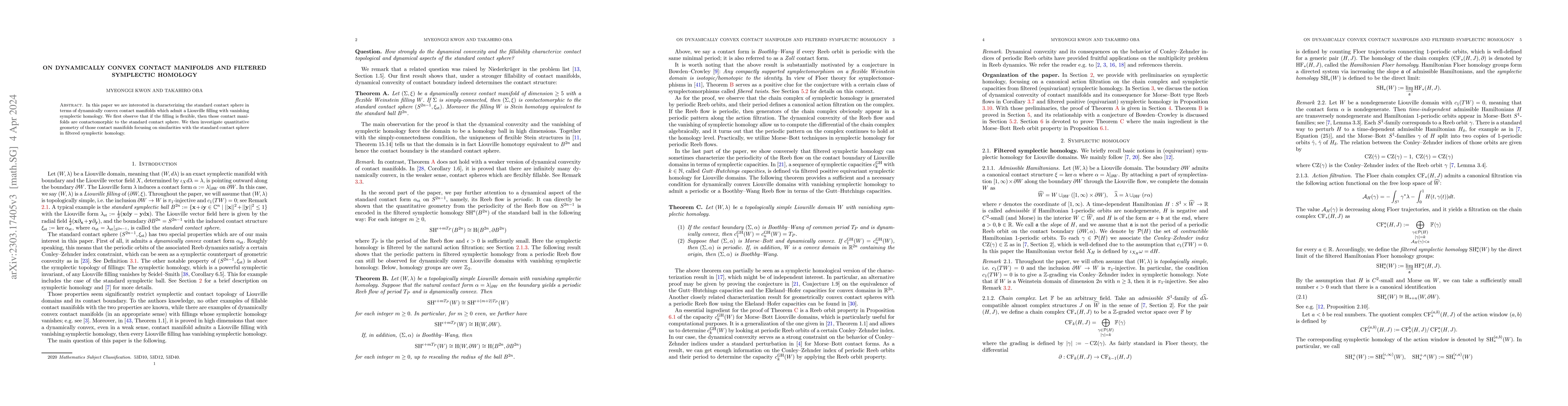 Thumbnail for On dynamically convex contact manifolds and filtered symplectic homology