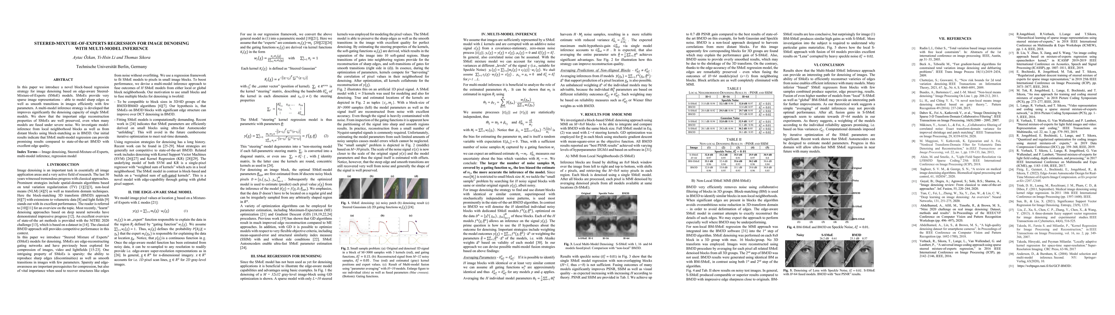Thumbnail for Steered Mixture of Experts Regression for Image Denoising with
  Multi-Model-Inference
