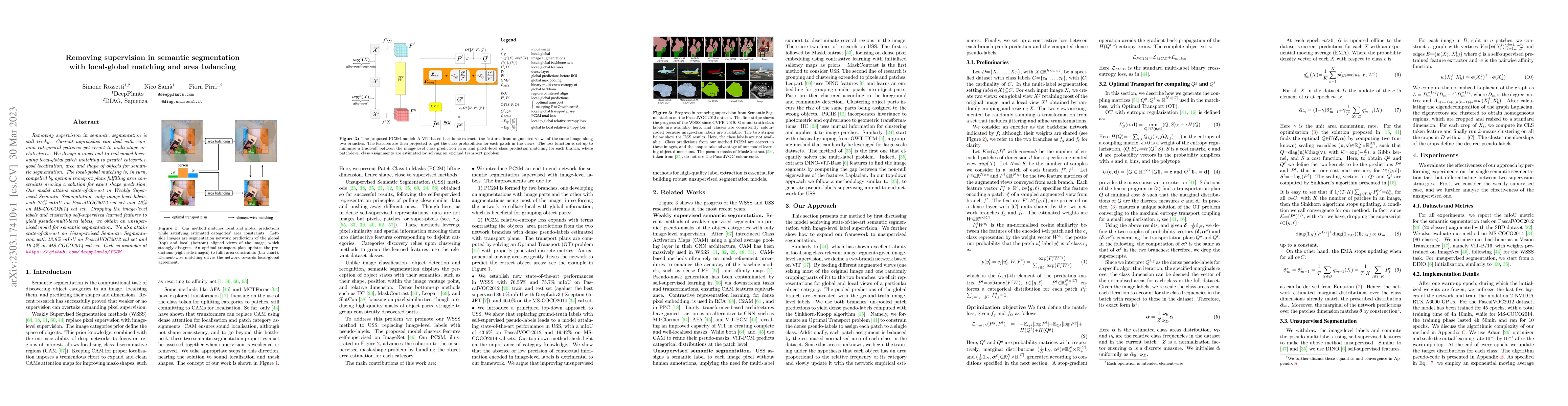 Thumbnail for Removing supervision in semantic segmentation with local-global matching
  and area balancing