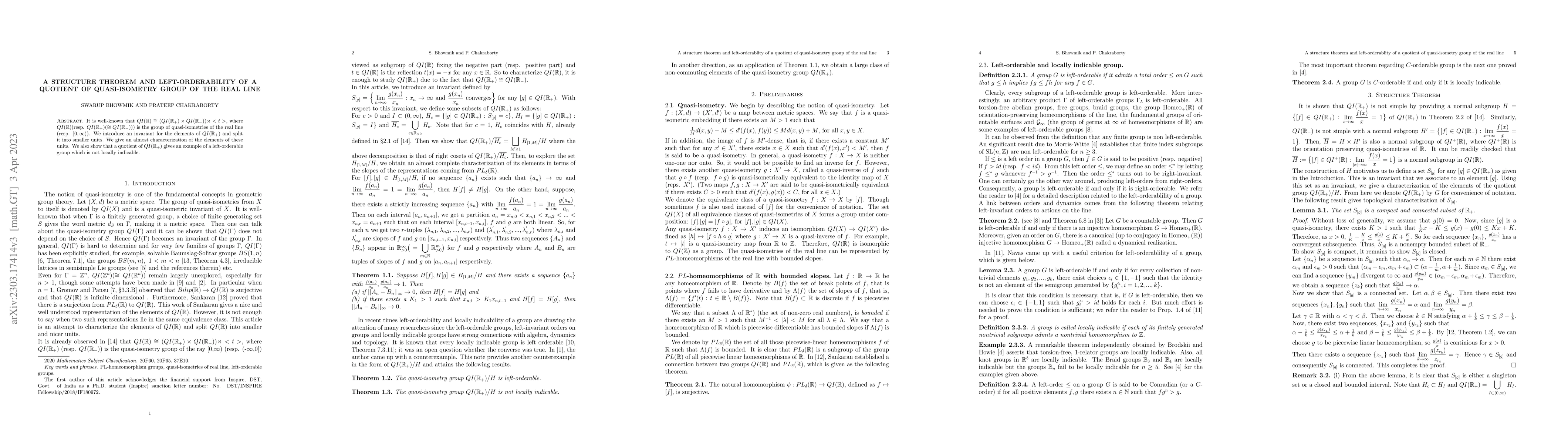 Thumbnail for A structure theorem and left-orderability of a quotient of
  quasi-isometry group of the real line