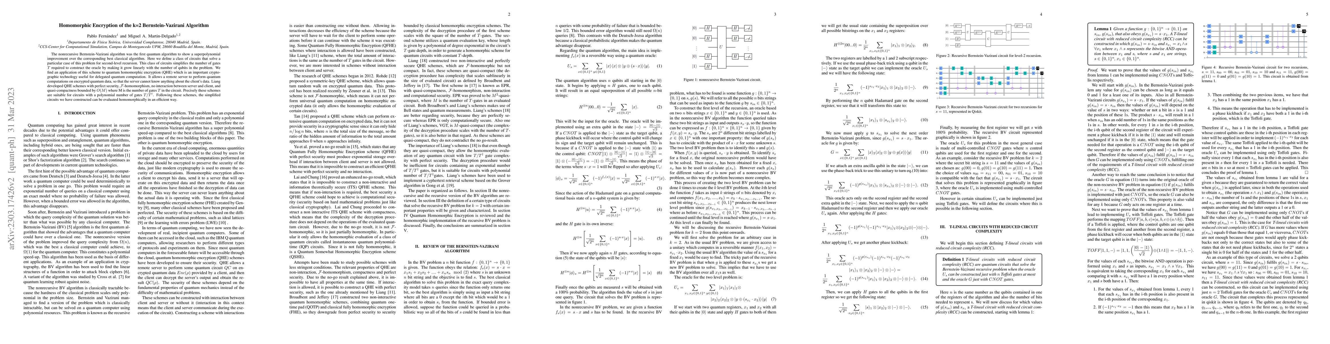 Thumbnail for Homomorphic Encryption of the k=2 Bernstein-Vazirani Algorithm