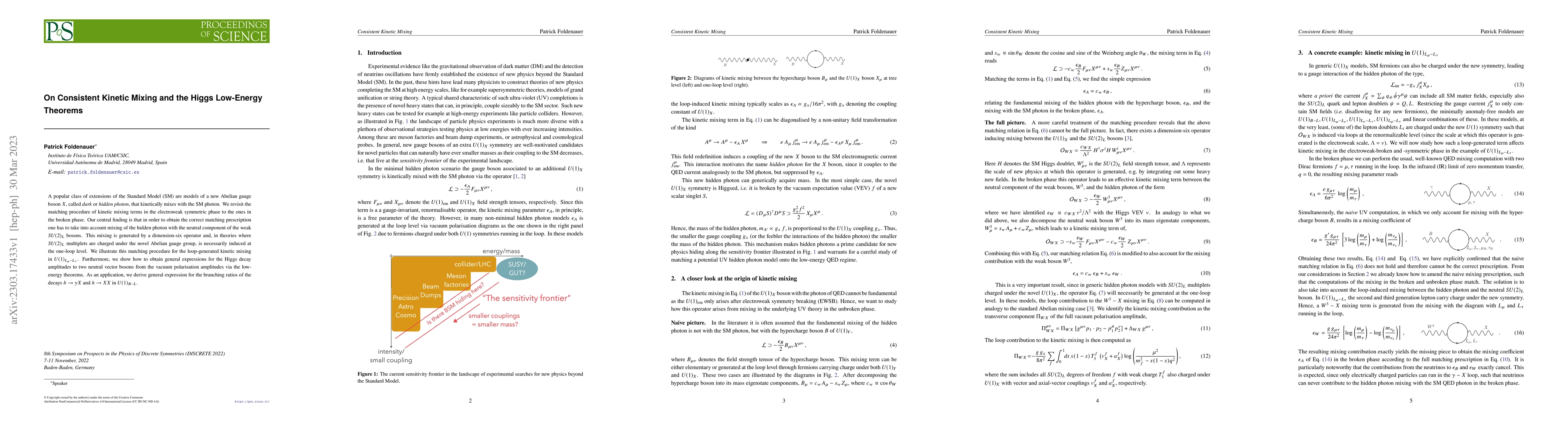 Thumbnail for On Consistent Kinetic Mixing and the Higgs Low-Energy Theorems