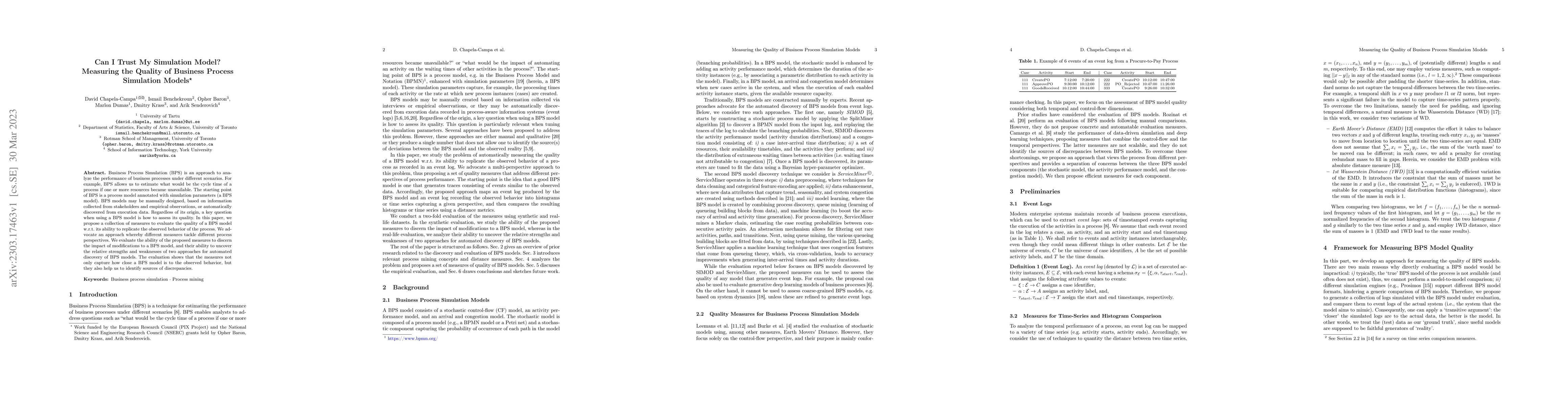 Thumbnail for Can I Trust My Simulation Model? Measuring the Quality of Business
  Process Simulation Models