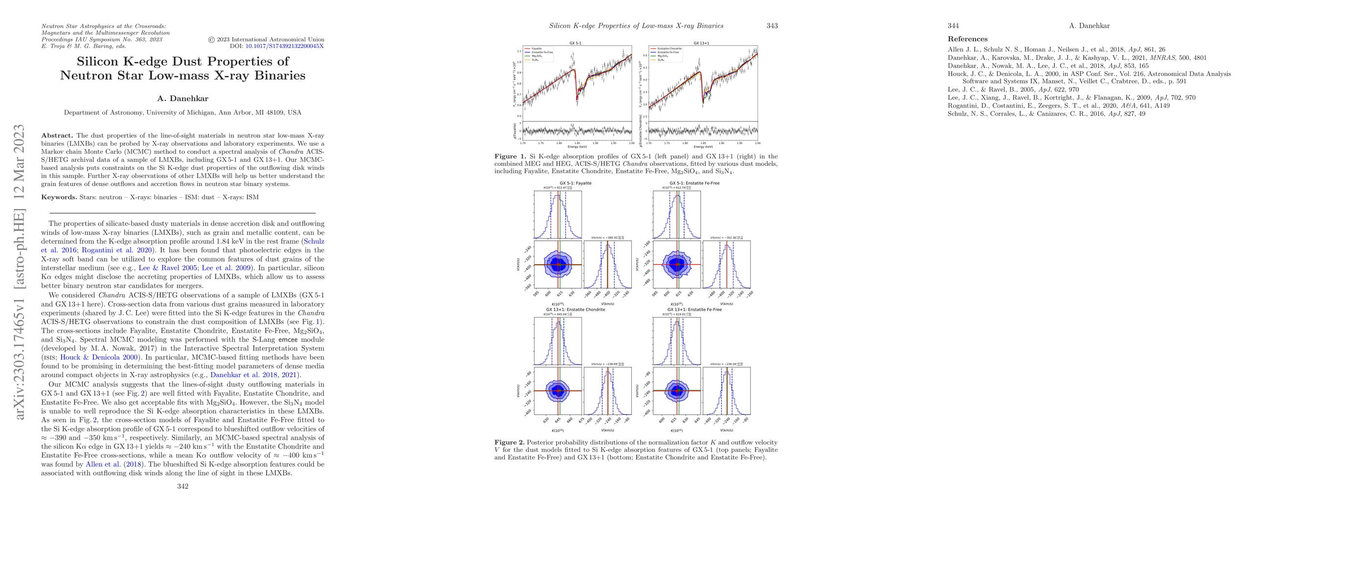 Thumbnail for Silicon K-edge Dust Properties of Neutron Star Low-mass X-ray Binaries