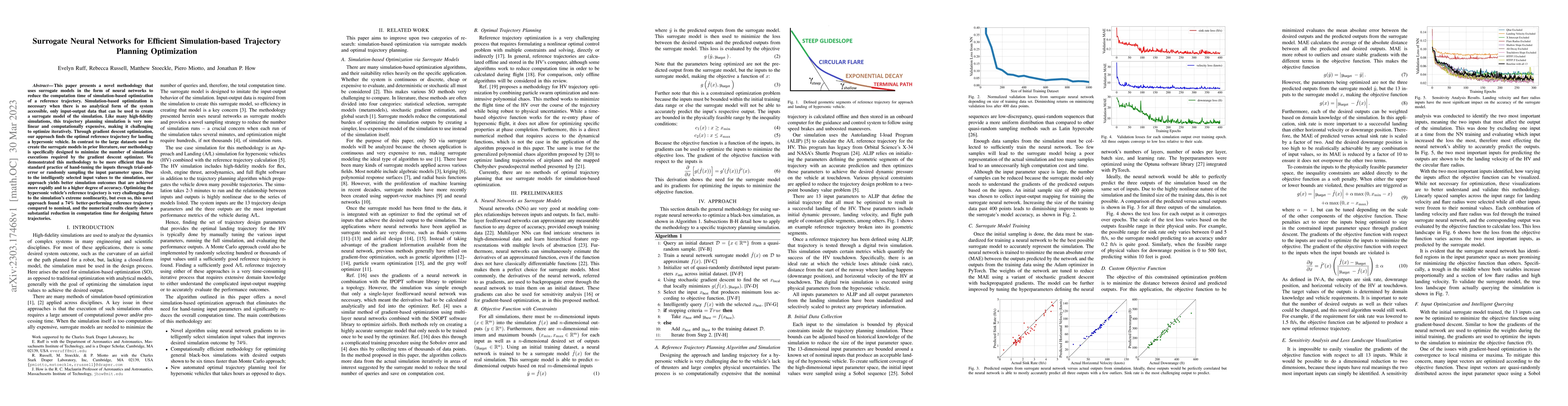 Thumbnail for Surrogate Neural Networks for Efficient Simulation-based Trajectory
  Planning Optimization