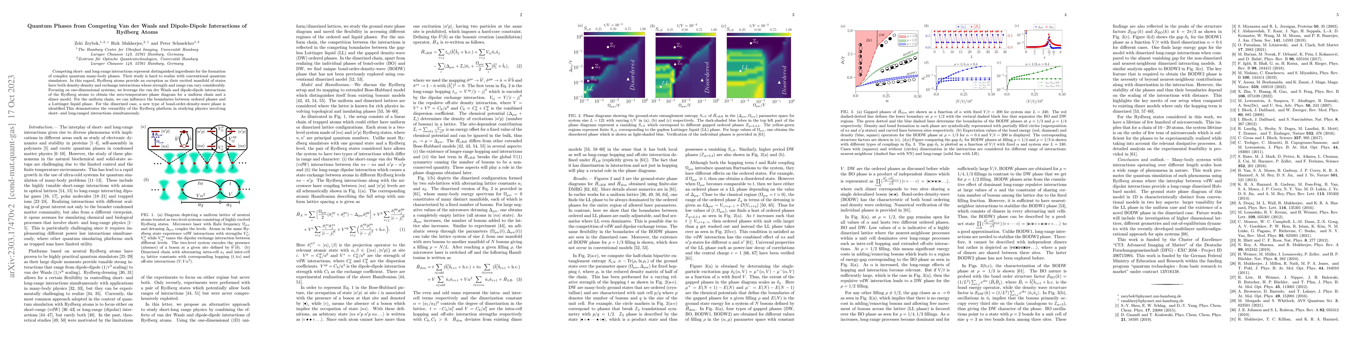 Thumbnail for Quantum Phases from Competing Van der Waals and Dipole-Dipole
  Interactions of Rydberg Atoms