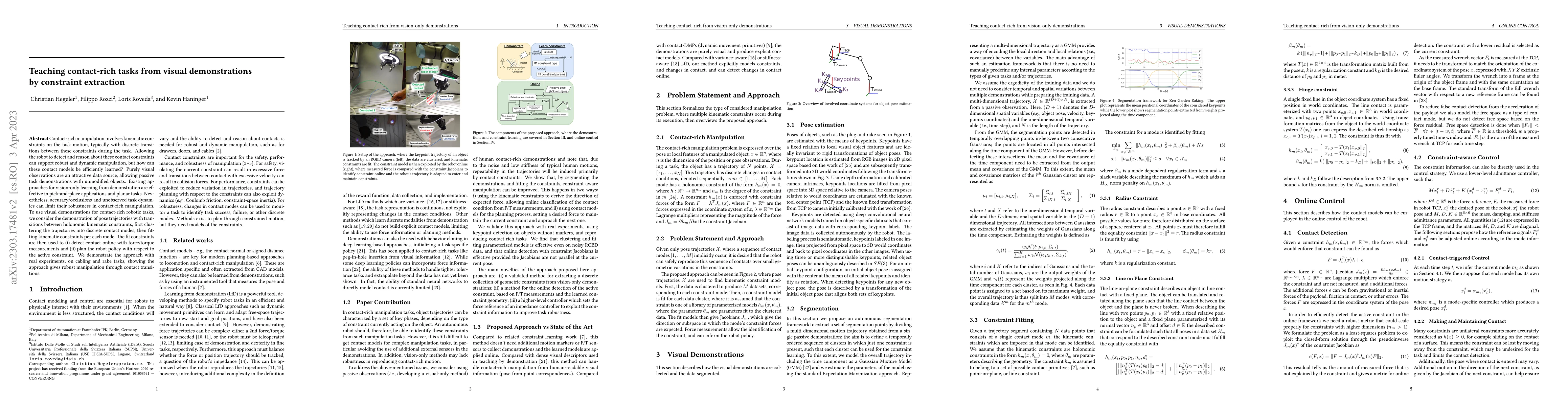 Thumbnail for Teaching contact-rich tasks from visual demonstrations by constraint
  extraction