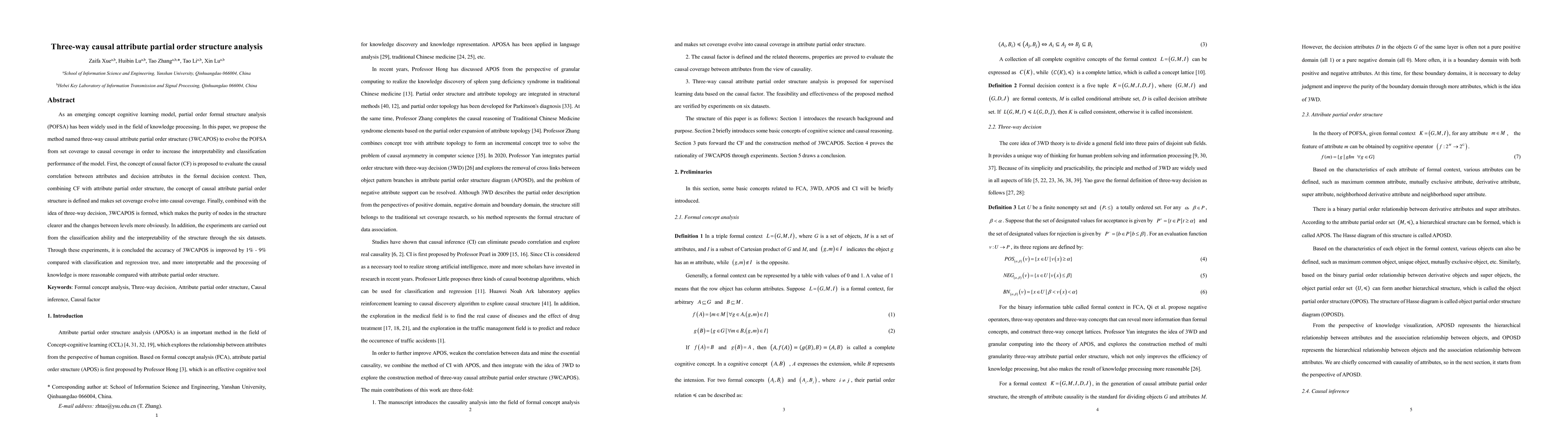 Thumbnail for Three-way causal attribute partial order structure analysis