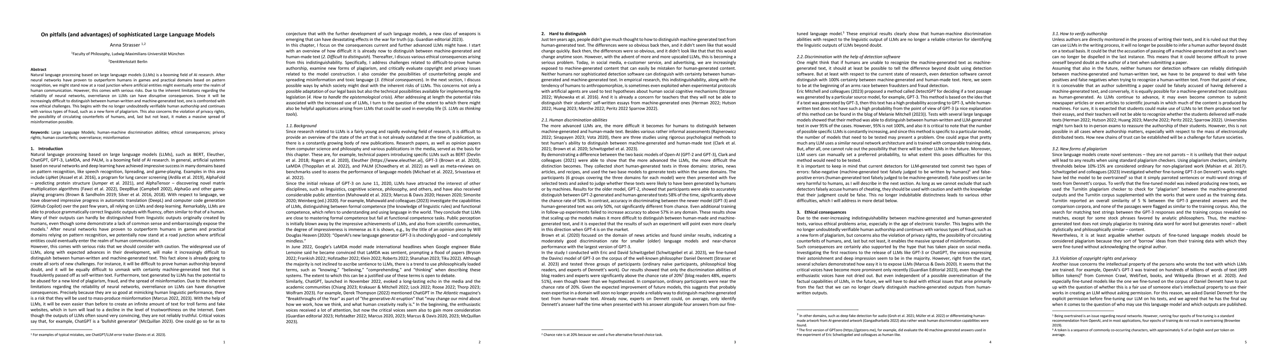 Thumbnail for On pitfalls (and advantages) of sophisticated large language models
