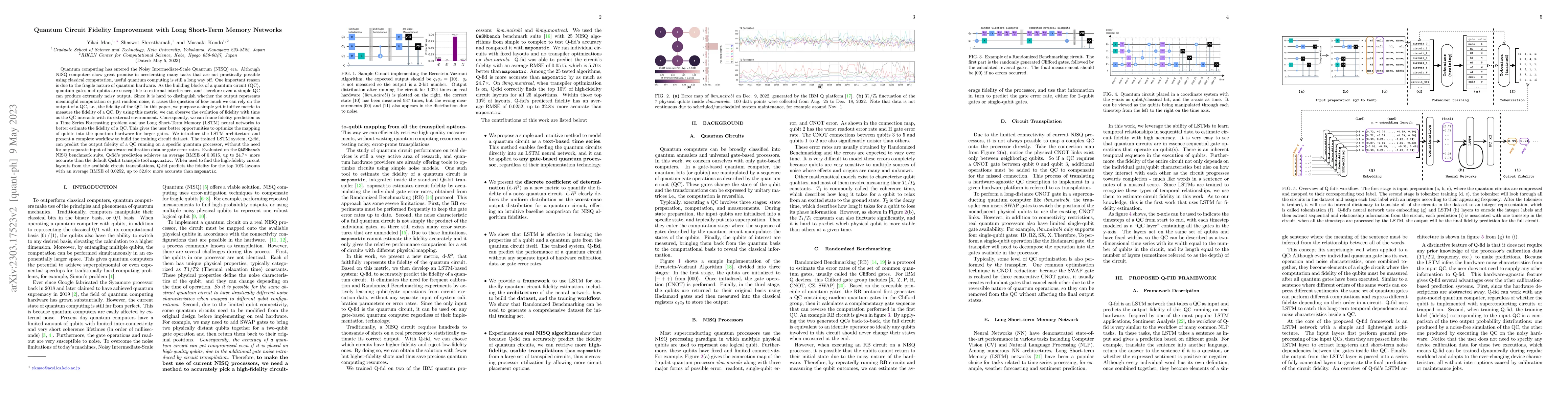 Thumbnail for Quantum Circuit Fidelity Improvement with Long Short-Term Memory
  Networks