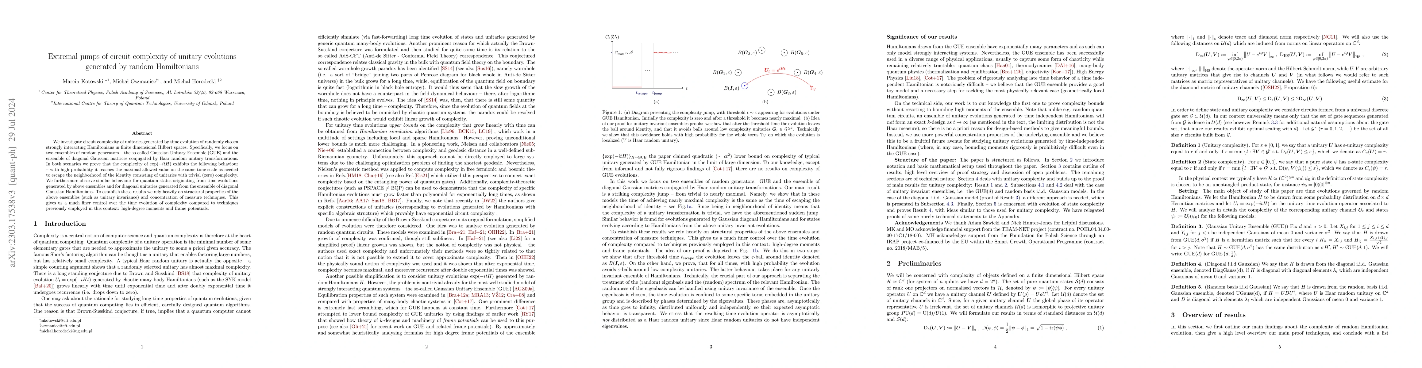 Thumbnail for Extremal jumps of circuit complexity of unitary evolutions generated by
  random Hamiltonians
