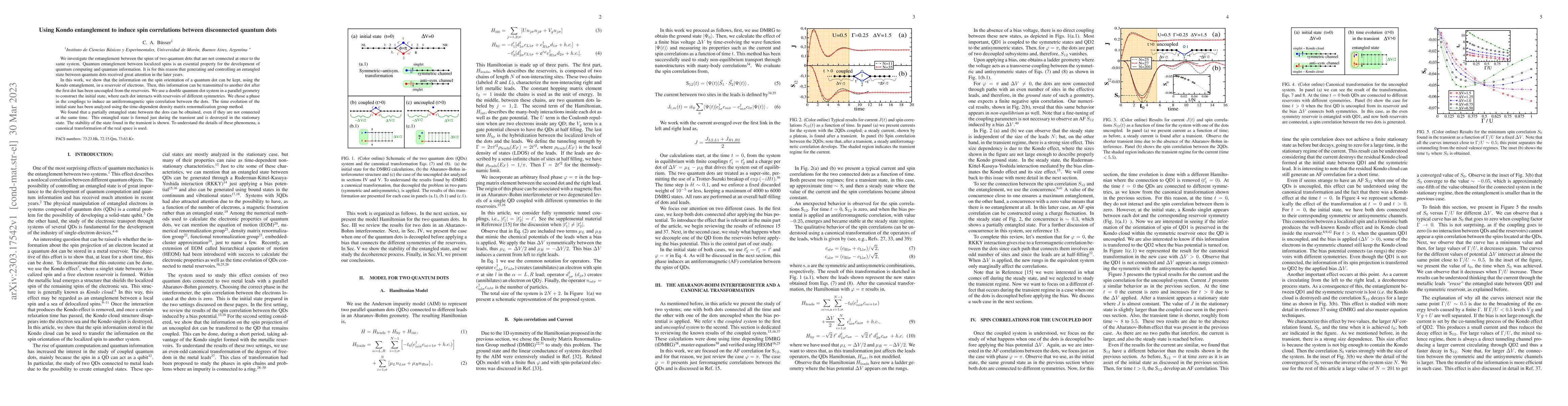 Thumbnail for Using Kondo entanglement to induce spin correlations between
  disconnected quantum dots
