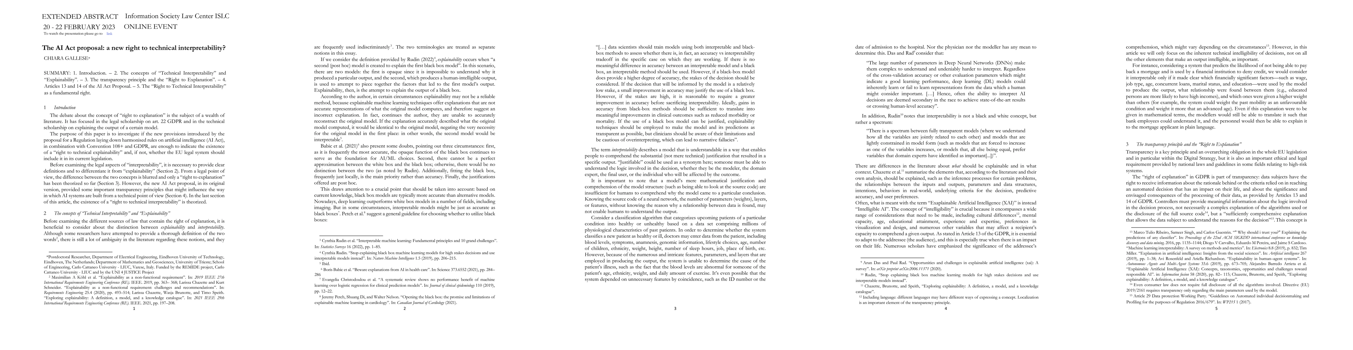Thumbnail for The AI Act proposal: a new right to technical interpretability?