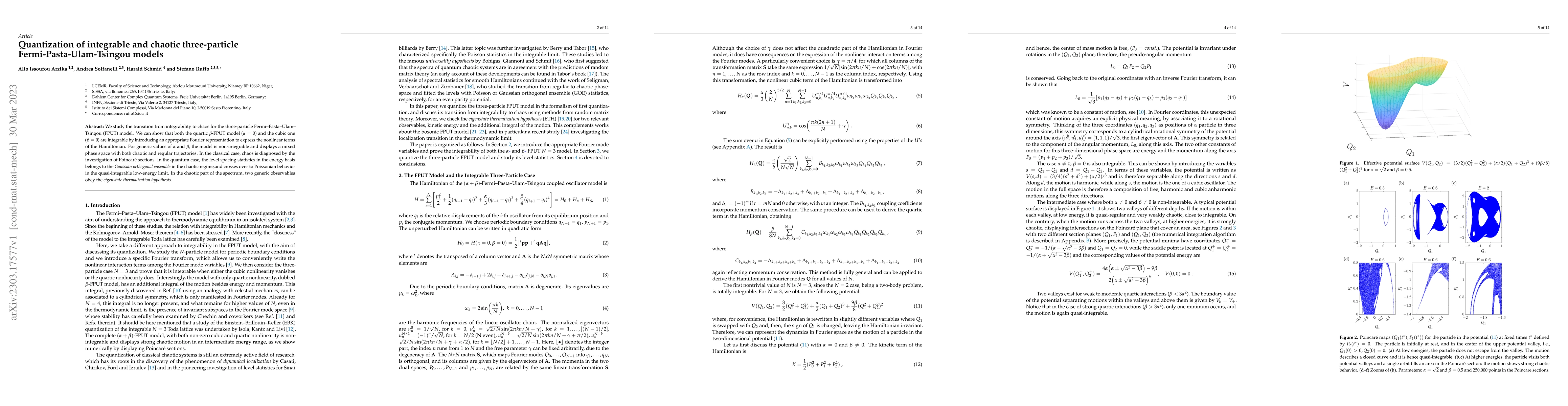 Thumbnail for Quantization of integrable and chaotic three-particle
  Fermi-Pasta-Ulam-Tsingou models