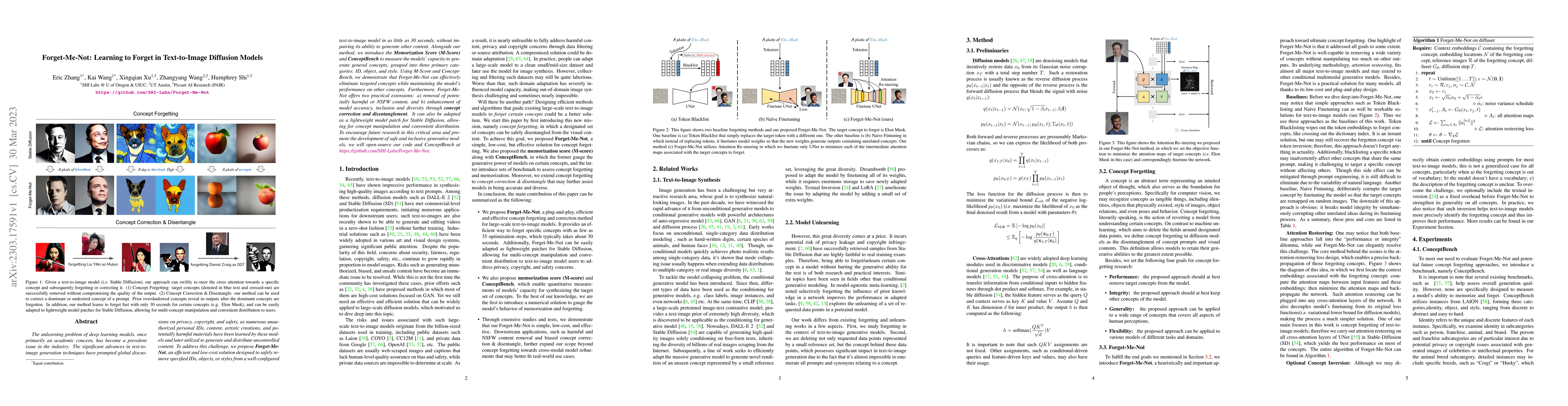 Thumbnail for Forget-Me-Not: Learning to Forget in Text-to-Image Diffusion Models