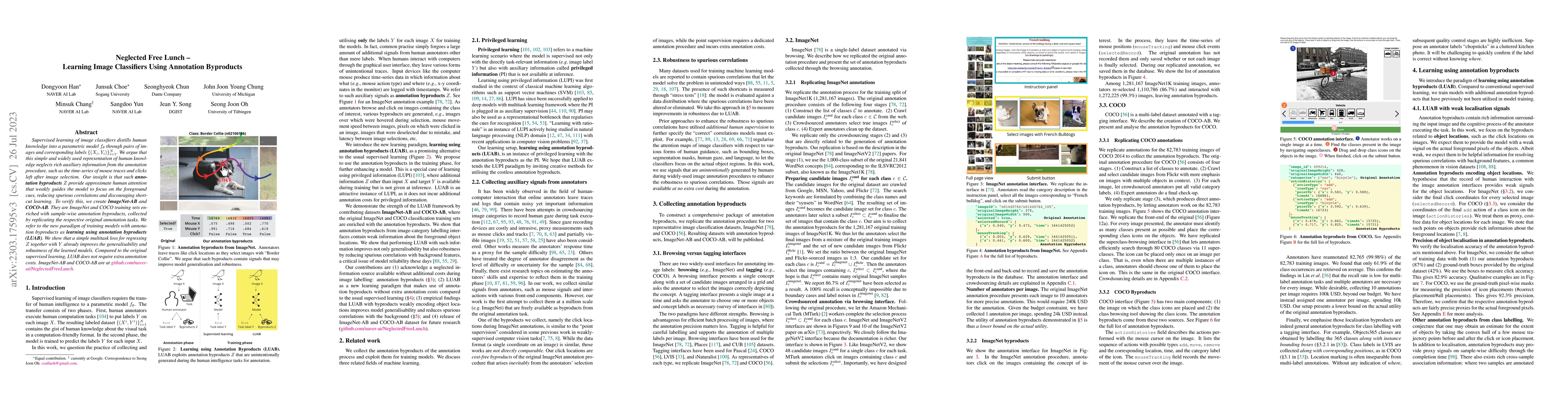 Thumbnail for Neglected Free Lunch -- Learning Image Classifiers Using Annotation
  Byproducts