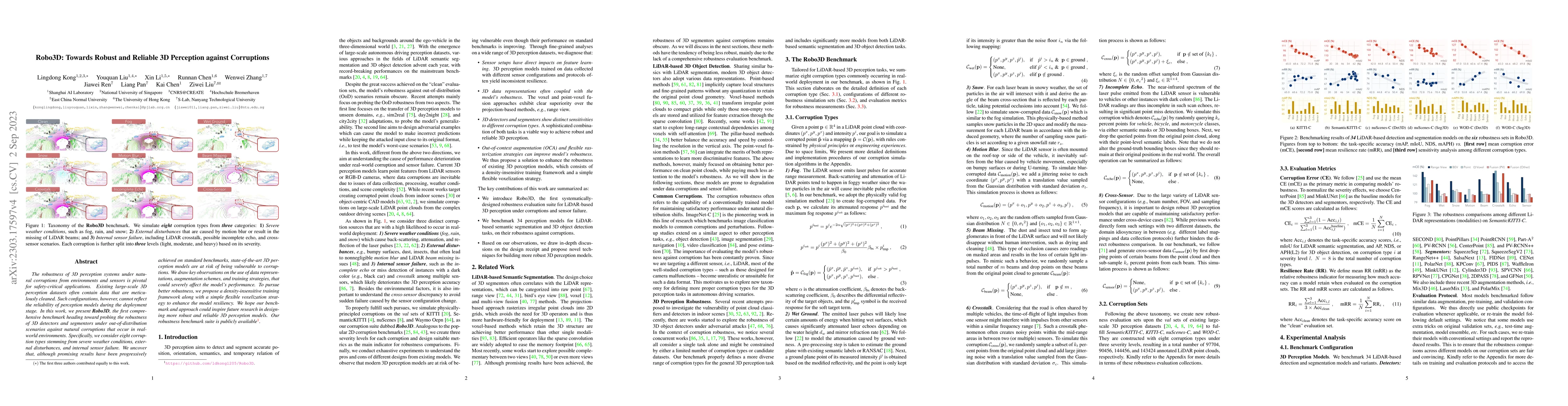 Thumbnail for Robo3D: Towards Robust and Reliable 3D Perception against Corruptions