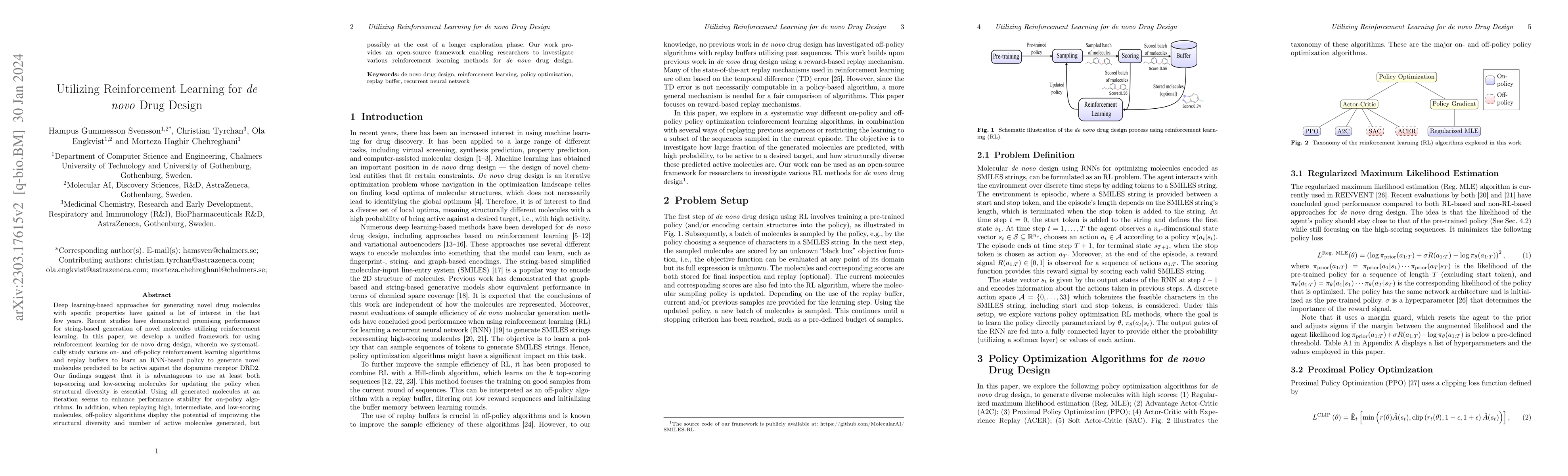 Thumbnail for Utilizing Reinforcement Learning for de novo Drug Design