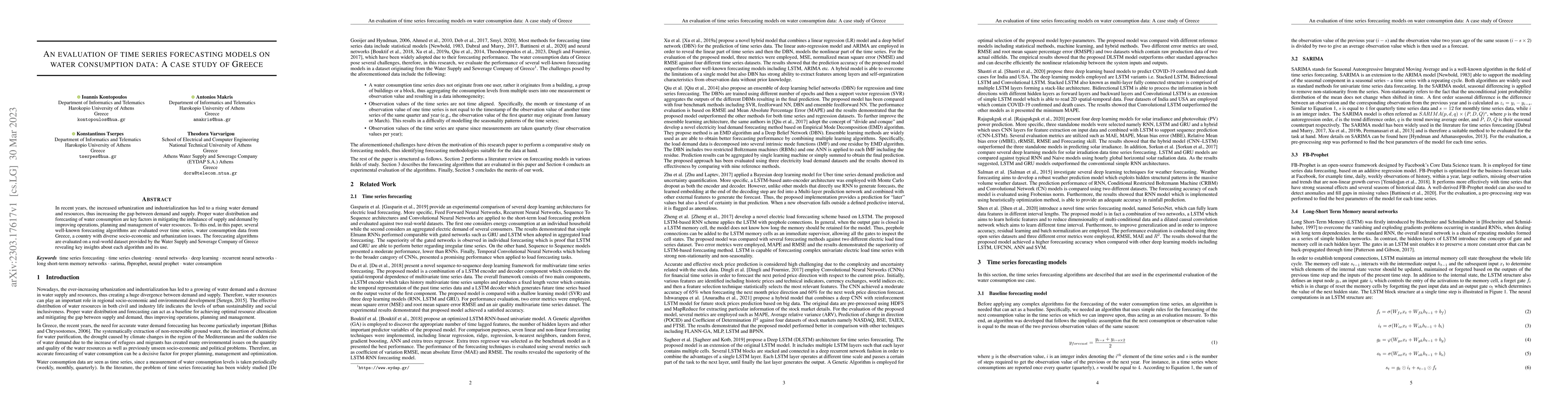 Thumbnail for An evaluation of time series forecasting models on water consumption
  data: A case study of Greece