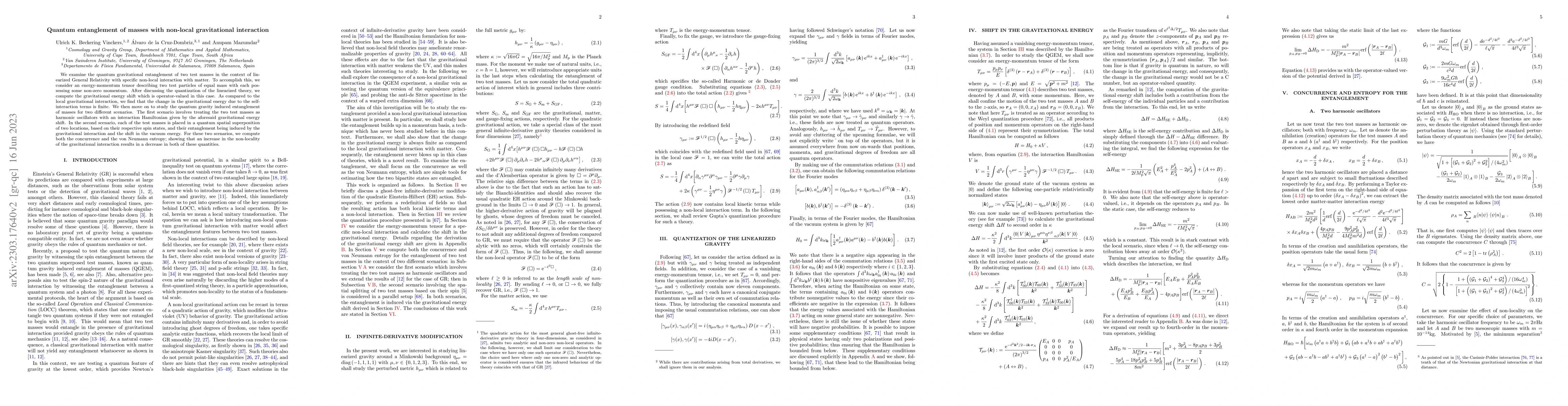 Thumbnail for Quantum entanglement of masses with non-local gravitational interaction