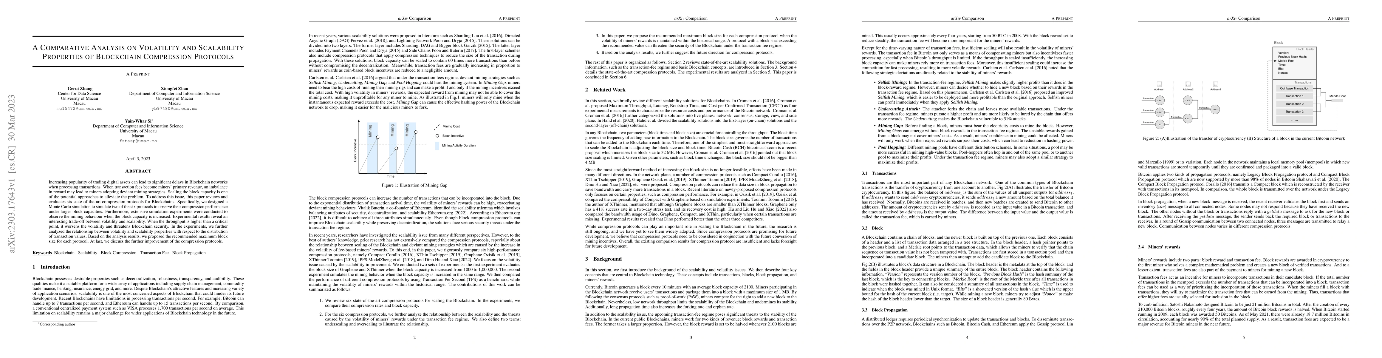 Thumbnail for A Comparative Analysis on Volatility and Scalability Properties of
  Blockchain Compression Protocols