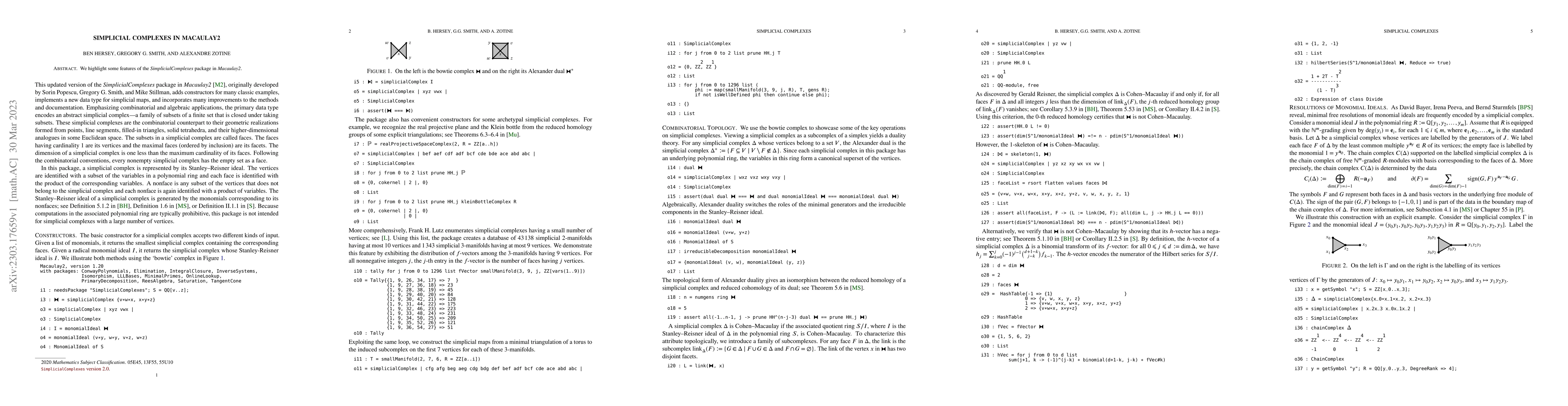 Thumbnail for Simplicial complexes in Macaulay2