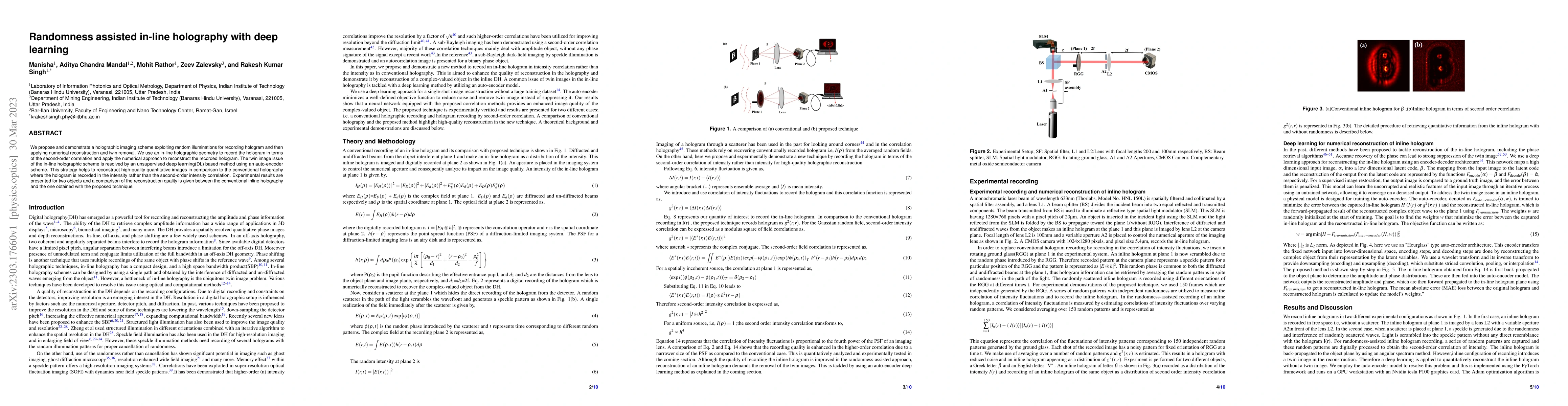 Thumbnail for Randomness assisted in-line holography with deep learning