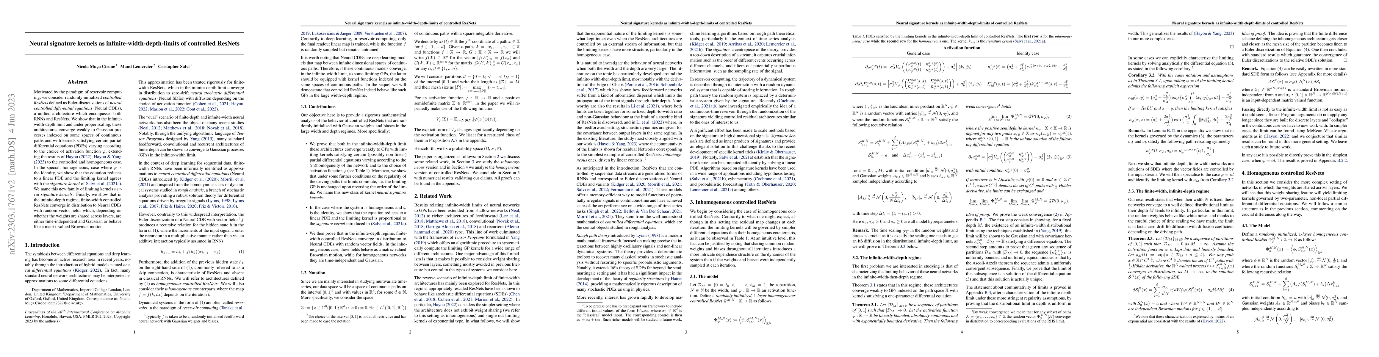 Thumbnail for Neural signature kernels as infinite-width-depth-limits of controlled
  ResNets