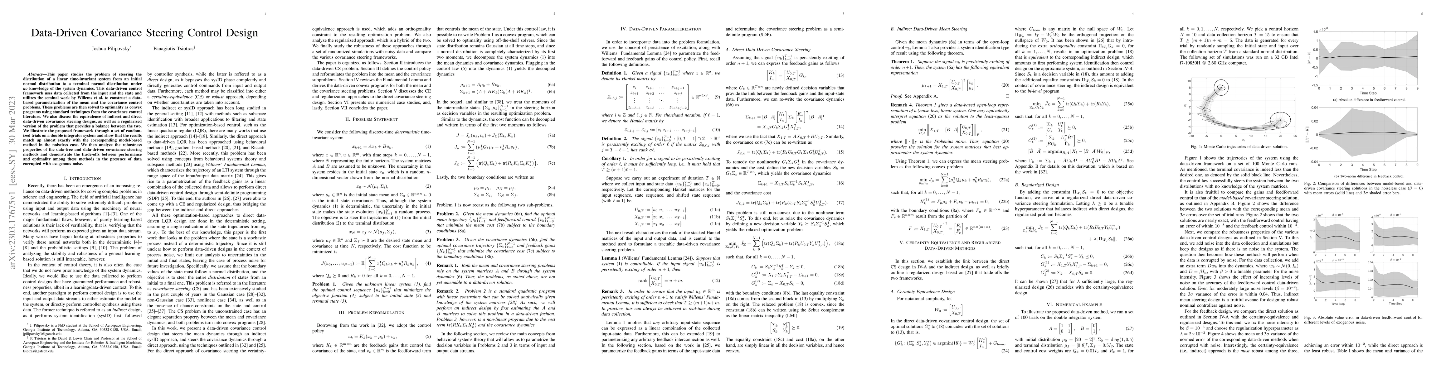 Thumbnail for Data-Driven Covariance Steering Control Design