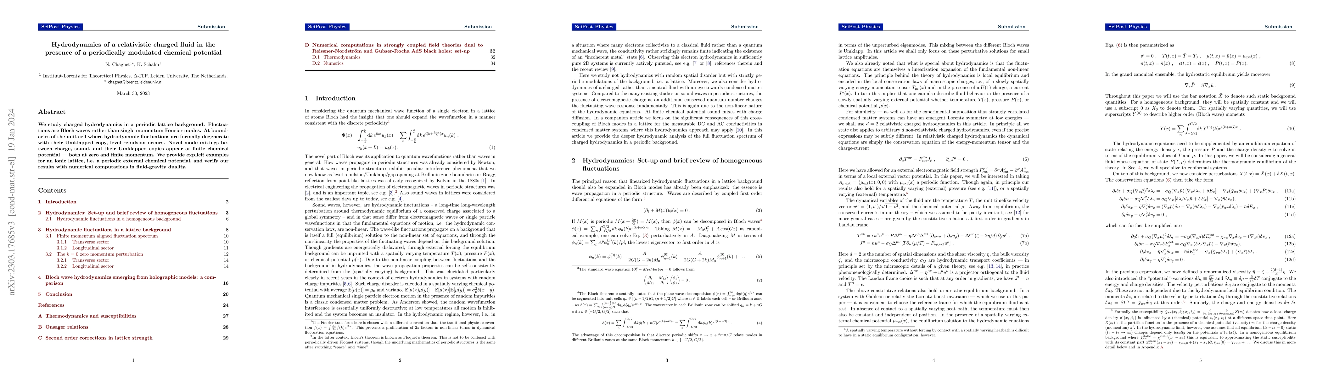 Thumbnail for Hydrodynamics of a relativistic charged fluid in the presence of a
  periodically modulated chemical potential