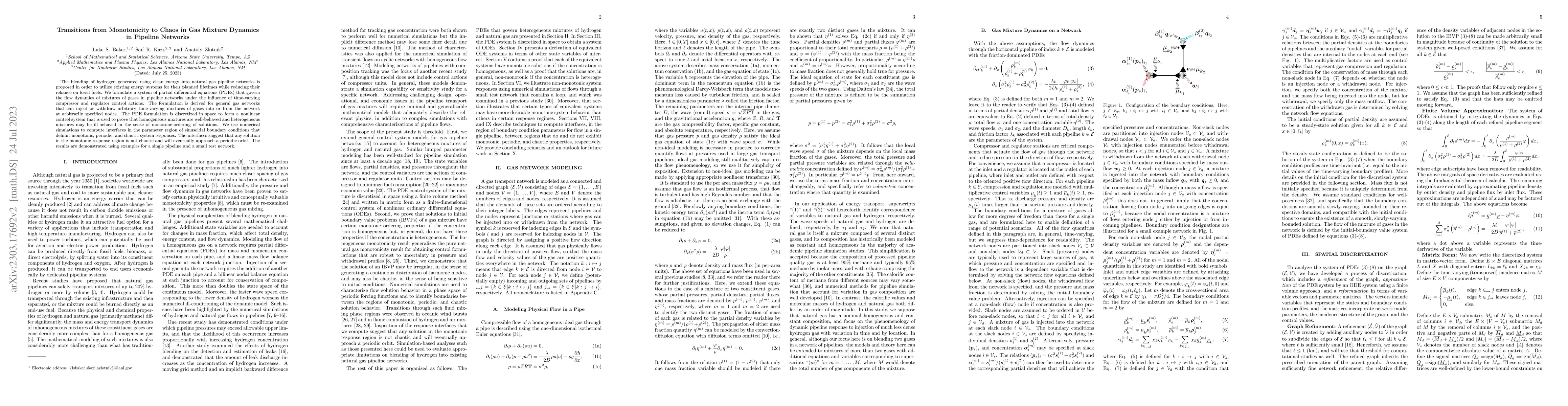 Thumbnail for Transitions from Monotonicity to Chaos in Gas Mixture Dynamics in
  Pipeline Networks