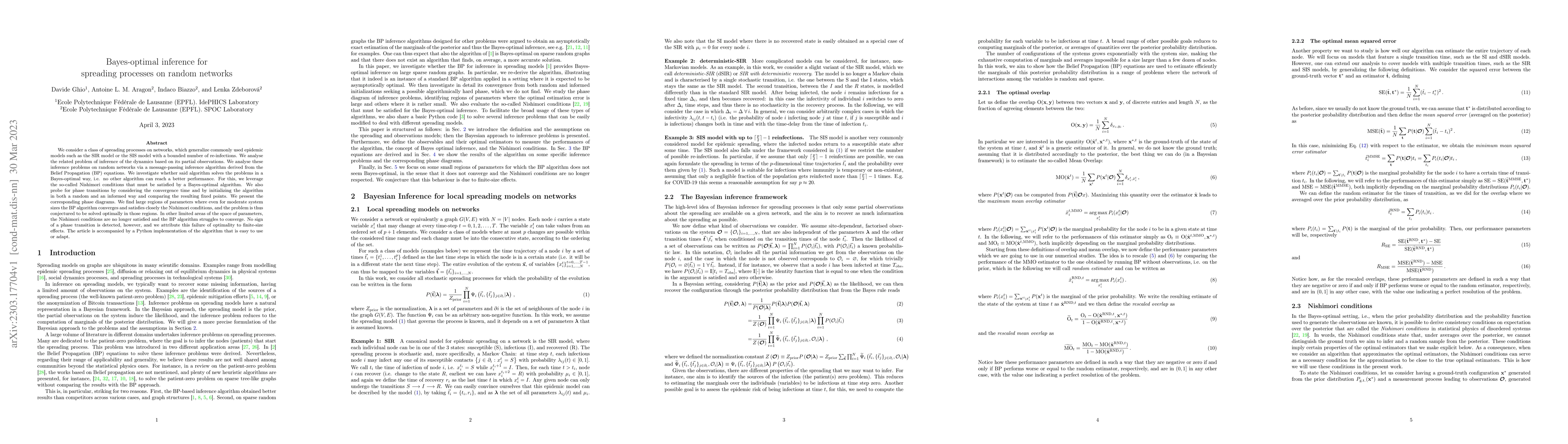 Thumbnail for Bayes-optimal inference for spreading processes on random networks