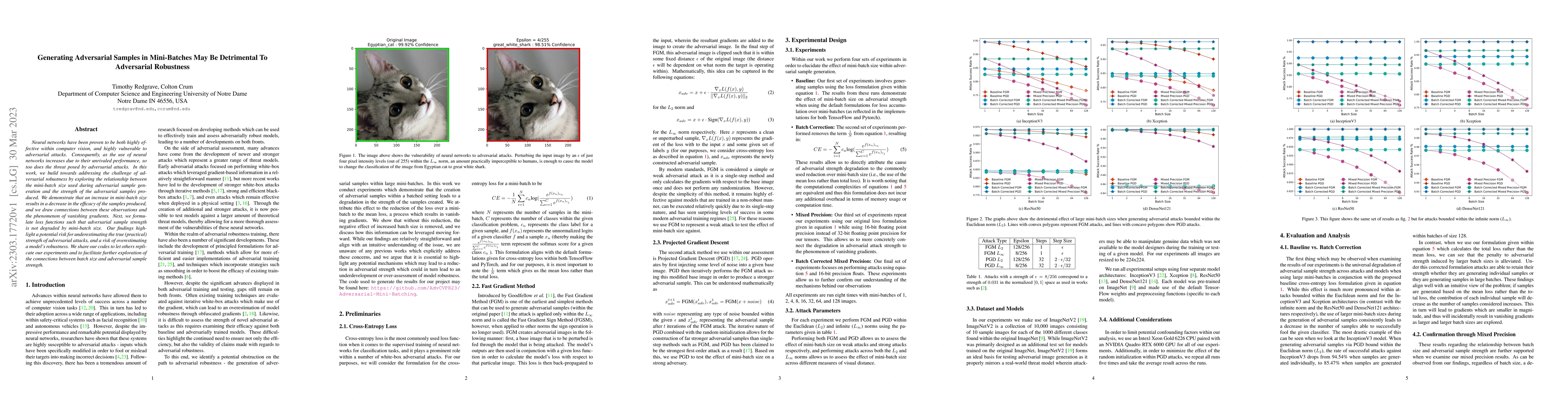 Thumbnail for Generating Adversarial Samples in Mini-Batches May Be Detrimental To
  Adversarial Robustness